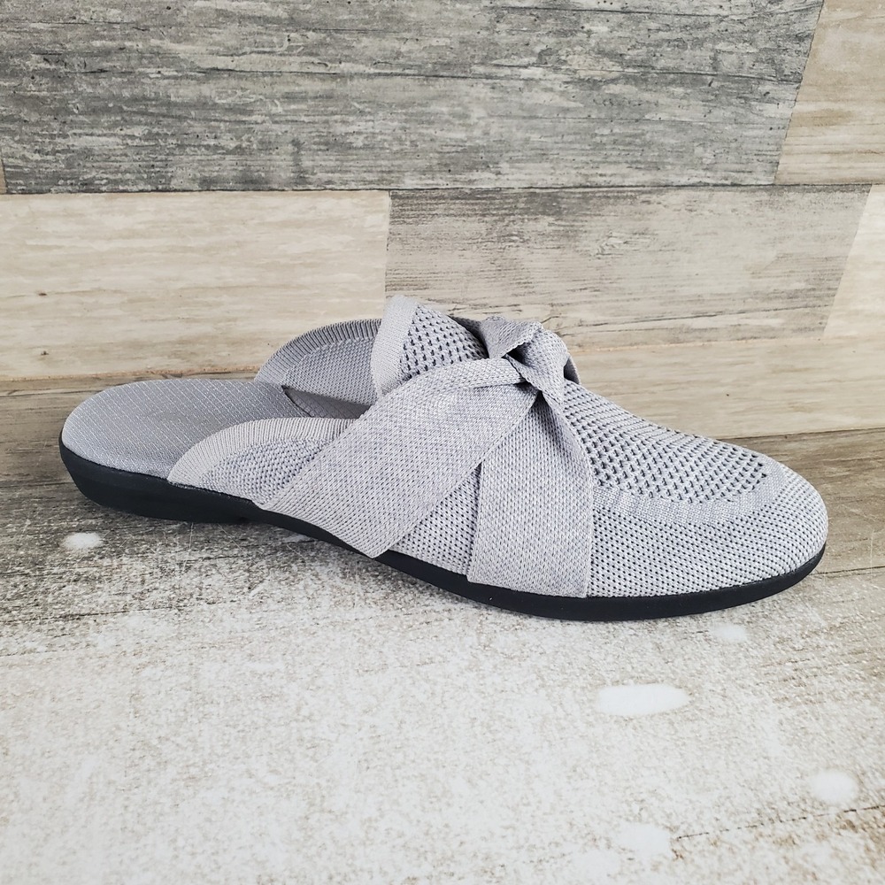 Lifestride Kissed Womens Mules Sz 9 M Ultimate Gray Stretch Slip On Round Toe